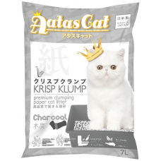 Aatas Cat Krisp Klump Premium Clumping Paper Cat Litter Charcoal 7L, AAT3120, cat Paper, Aatas, cat Litter, catsmart, Litter, Paper